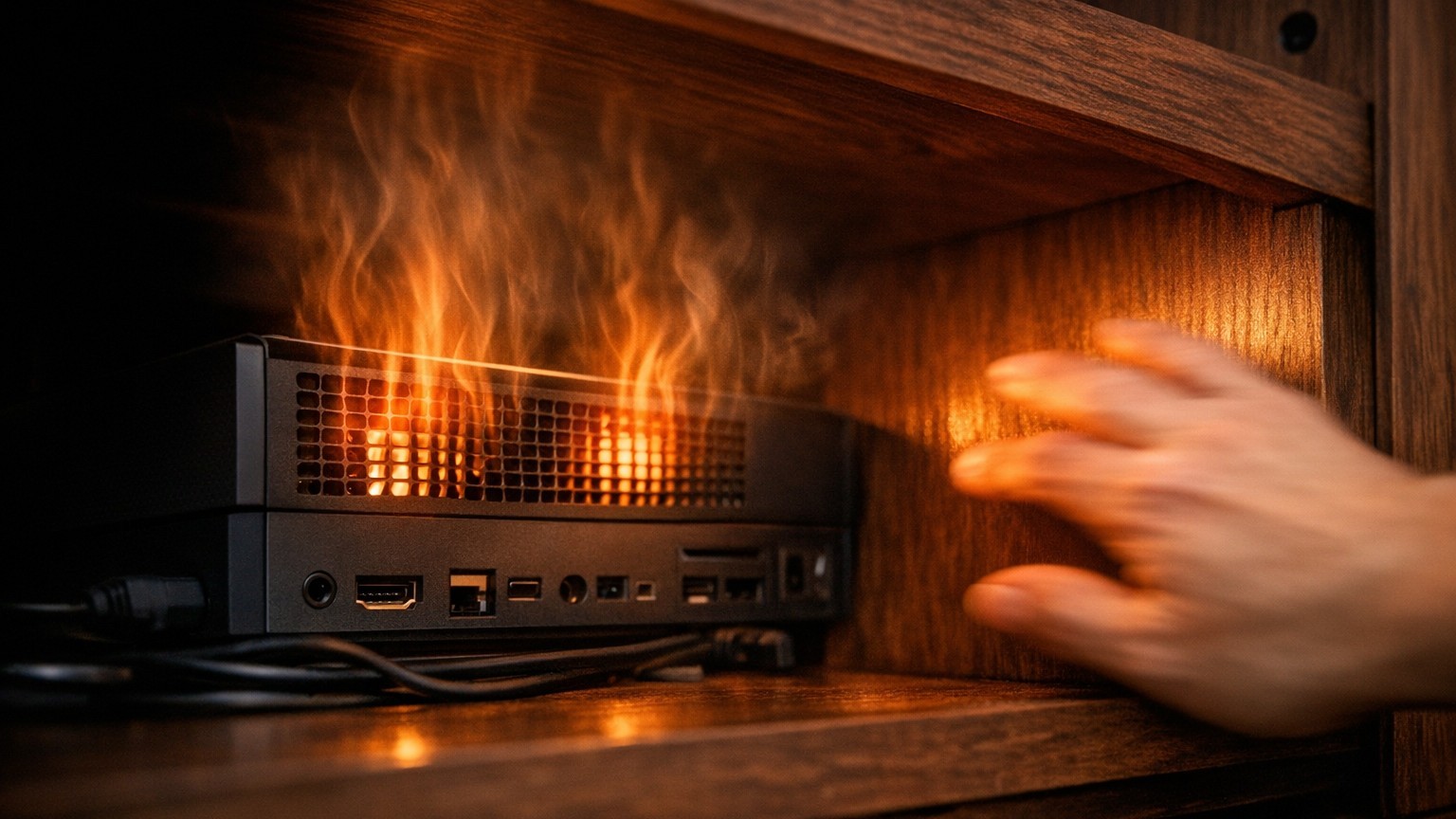 J'ai posé ma console dans le meuble TV pendant 3 étés : quand elle s'est coupée en pleine partie, j'ai touché l'arrière et...