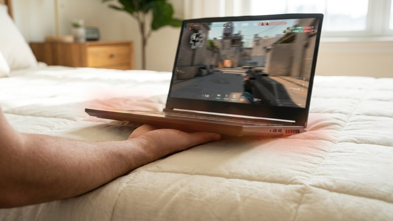 Je posais mon PC portable gamer sur la couette pour jouer plus confortablement : le jour où j'ai passé la main dessous en ...