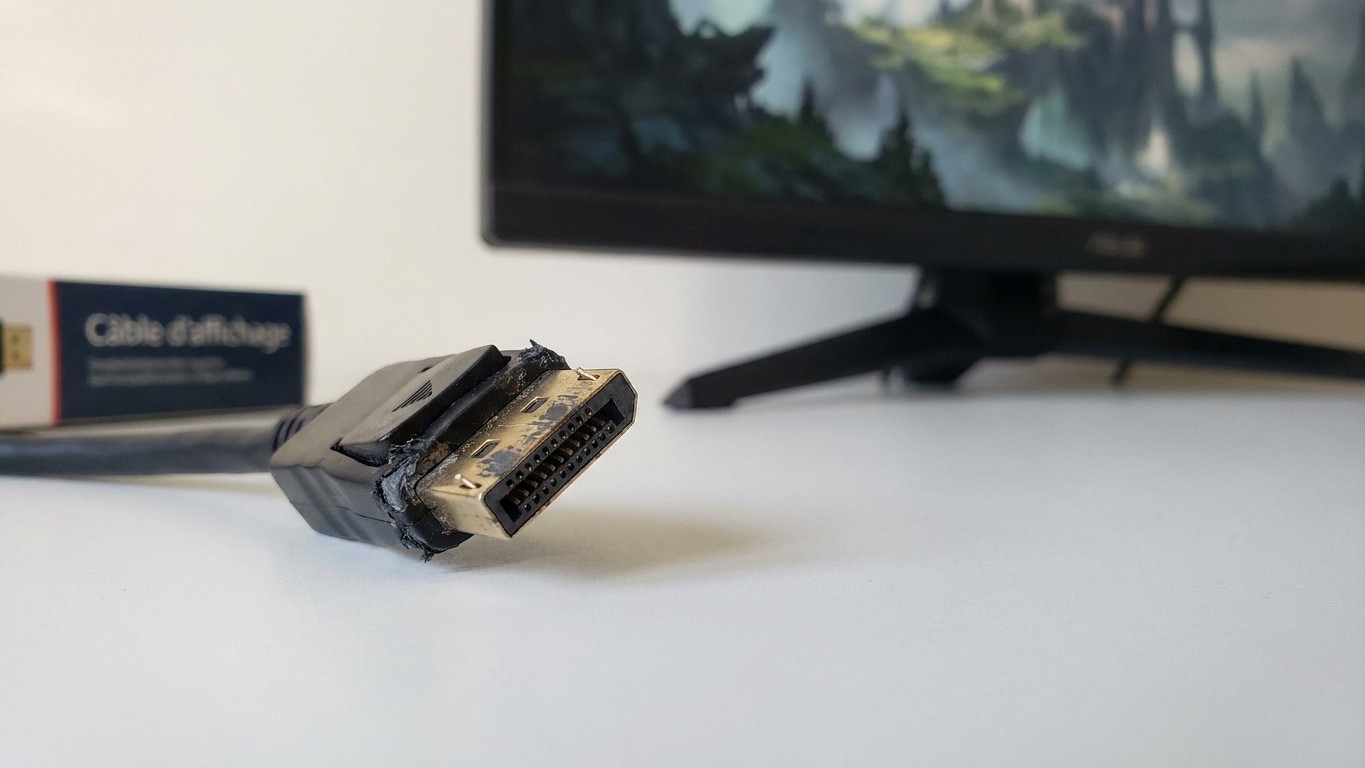 J'ai gardé le câble DisplayPort de mon ancien écran juste pour éviter d'en racheter un : trois coupures en une soirée, et ...