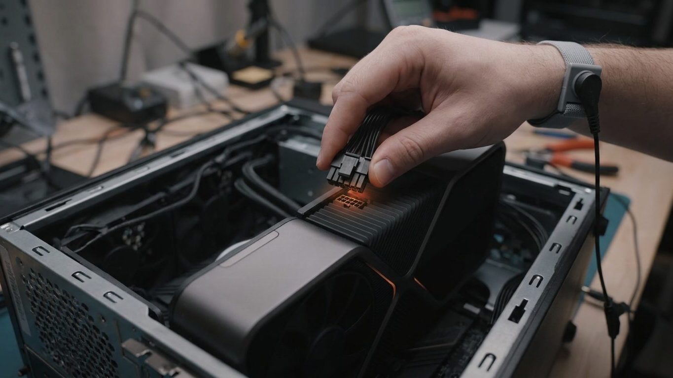 Nvidia ne répartit plus le courant fil par fil sur les GeForce RTX 40 : sur une prise pas tout à fait enfoncée, une seule ...