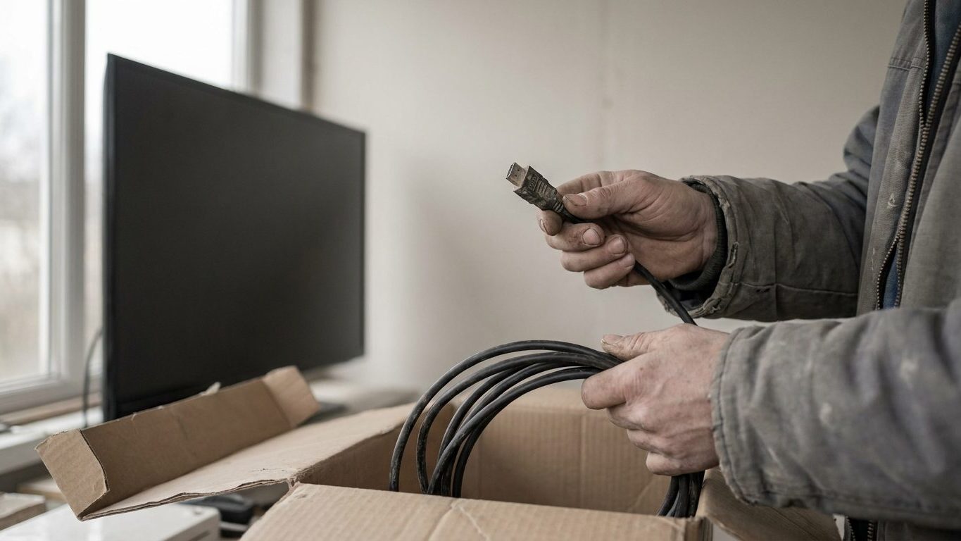 « Téléviseur payé 1 200 €, et le 120 Hz resté grisé dans les réglages » : pourquoi tout se joue sur le cordon laissé au fo...